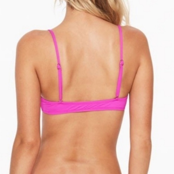NWT L*SPACE Jaime Bikini Top Fuschia - Picture 2 of 8